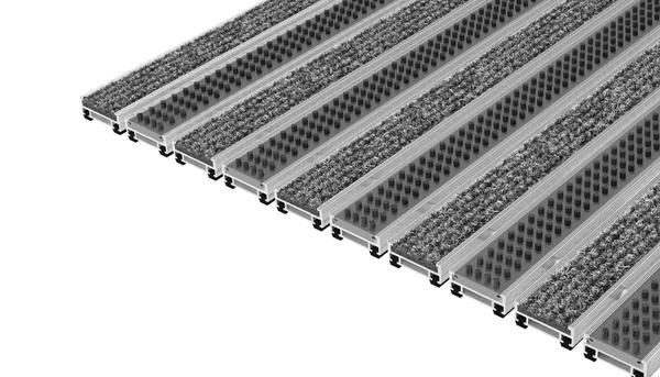 Fußmattensystem Top Clean TREND mit Rips und Bürstenprofil