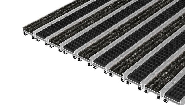 Fußmattensystem für Restaurants und Cafés – Top Clean TREND mit Rips und Gummiprofil