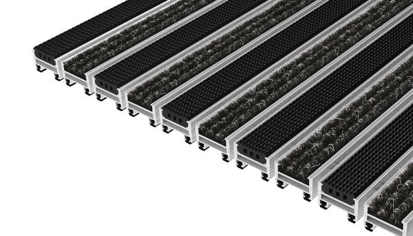 Fußmattensystem für Innen und Außen – Top Clean STABIL mit Rips und Gummi